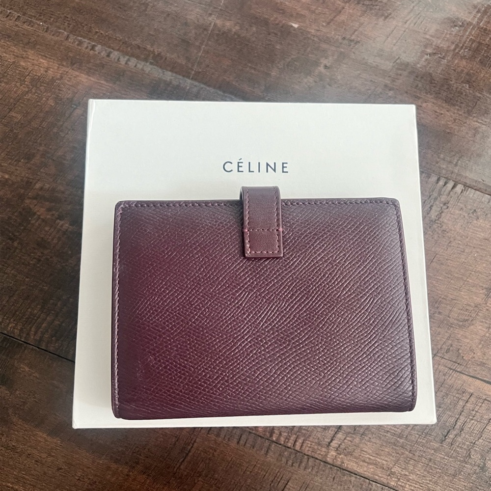Céline Leather Wallet – Burgundy - Picture 4 of 9